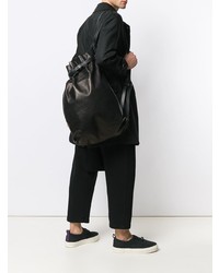 schwarzer Leder Rucksack von Yohji Yamamoto
