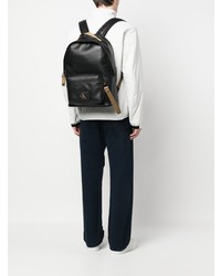 schwarzer Leder Rucksack von Calvin Klein Jeans