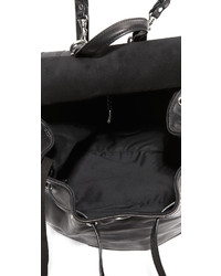 schwarzer Leder Rucksack von Jerome Dreyfuss