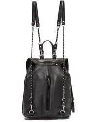 schwarzer Leder Rucksack von Jerome Dreyfuss