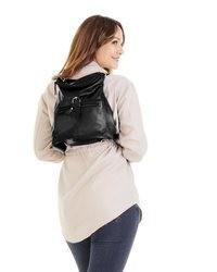 schwarzer Leder Rucksack von forty°