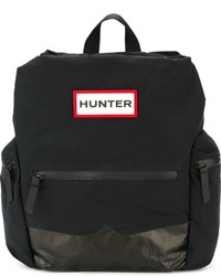 schwarzer Leder Rucksack von Hunter