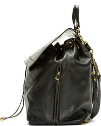 schwarzer Leder Rucksack von Jerome Dreyfuss