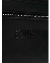 schwarzer Leder Rucksack von Karl Lagerfeld