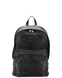 schwarzer Leder Rucksack von Kenzo