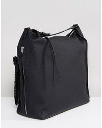 schwarzer Leder Rucksack von AllSaints