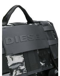 schwarzer Leder Rucksack von Diesel