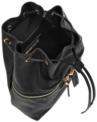 schwarzer Leder Rucksack von Marni