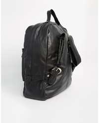 schwarzer Leder Rucksack von Reclaimed Vintage