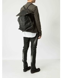 schwarzer Leder Rucksack von Guidi