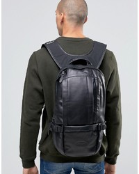 schwarzer Leder Rucksack von Eastpak