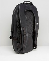 schwarzer Leder Rucksack von Eastpak