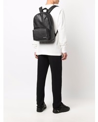 schwarzer Leder Rucksack von Calvin Klein Jeans