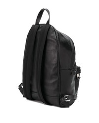 schwarzer Leder Rucksack von Moschino