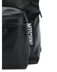 schwarzer Leder Rucksack von Moschino