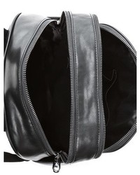 schwarzer Leder Rucksack von DKNY
