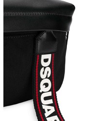 schwarzer Leder Rucksack von DSQUARED2