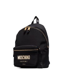 schwarzer Leder Rucksack von Moschino