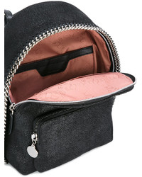 schwarzer Leder Rucksack von Stella McCartney