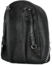 schwarzer Leder Rucksack von Stella McCartney