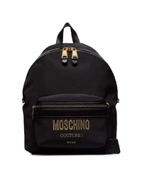 schwarzer Leder Rucksack von Moschino