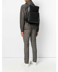 schwarzer Leder Rucksack von Bottega Veneta