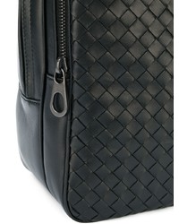 schwarzer Leder Rucksack von Bottega Veneta