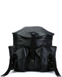 schwarzer Leder Rucksack von No.21