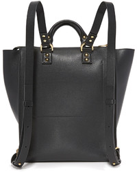 schwarzer Leder Rucksack von Sophie Hulme