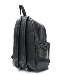 schwarzer Leder Rucksack von Eastpak