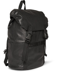 schwarzer Leder Rucksack