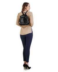 schwarzer Leder Rucksack von SAMANTHA LOOK
