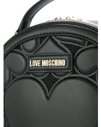 schwarzer Leder Rucksack von Love Moschino
