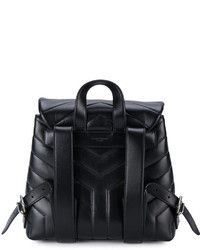 schwarzer Leder Rucksack von Saint Laurent