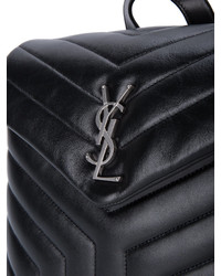 schwarzer Leder Rucksack von Saint Laurent