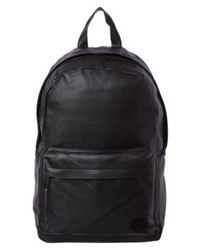 schwarzer Leder Rucksack von Spiral Bags