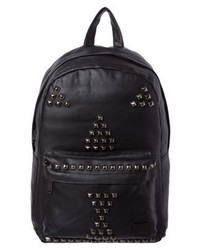 schwarzer Leder Rucksack von Spiral Bags