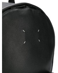 schwarzer Leder Rucksack von Maison Margiela