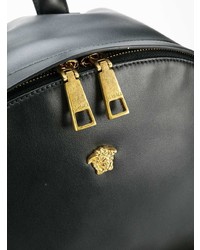 schwarzer Leder Rucksack von Versace