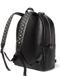 schwarzer Leder Rucksack von Alexander McQueen