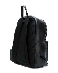 schwarzer Leder Rucksack von Versace
