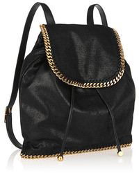 schwarzer Leder Rucksack von Stella McCartney