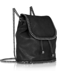 schwarzer Leder Rucksack von Stella McCartney