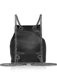 schwarzer Leder Rucksack von Stella McCartney