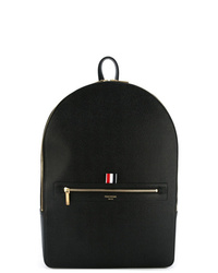 schwarzer Leder Rucksack von Thom Browne