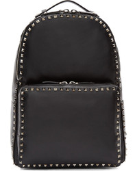 schwarzer Leder Rucksack von Valentino