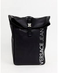 schwarzer Leder Rucksack von Versace Jeans