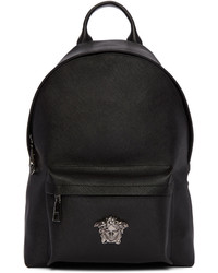 schwarzer Leder Rucksack von Versace