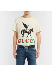 schwarzer Ledergürtel von Gucci