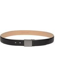 schwarzer Ledergürtel von Calvin Klein